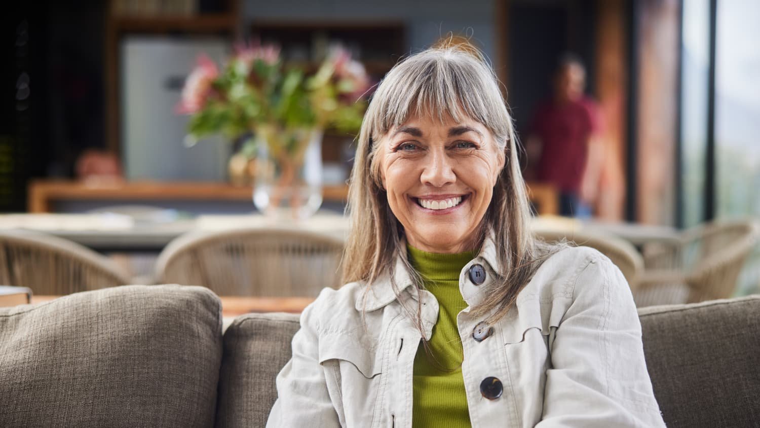 Older woman smiling