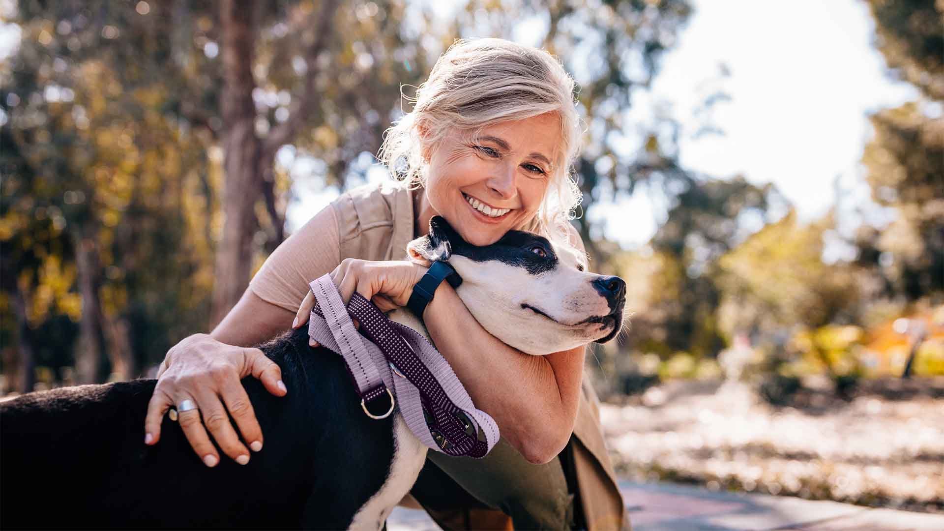 Woman with dog
